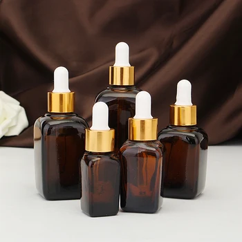 

5pcs 10-100ml Amber Dropper Bottle Glass For Essential Oils Perfume Liquid Pipette Bottle Dropper Mini Bottles Refillable