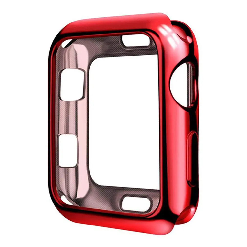 360 Тонкий чехол для часов для Apple Watch корпус 4, версия 1, 2, 3, ремешок 42 мм, 38 мм, версия мягкий прозрачный TPU Экран протектор для наручных часов iWatch, 4 3) 44 мм 40 мм