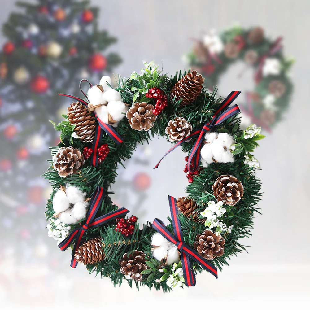 Wall PVC Hollowed Out Shop Garland Home Decor Door Craft Props Round Ornaments Christmas Pendant Tree Hanging Party