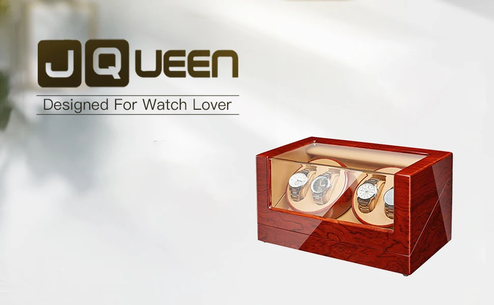 JQUEEN палисандр автоматический Quad 4+ 0 Часы моталки с двойной тихий мабути двигатели 5 режимов работы