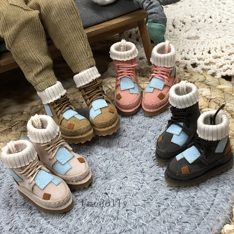 1 пара Модные Винтажные ботинки с заплатками для Blyth Holala Azone Momoko кукольная обувь