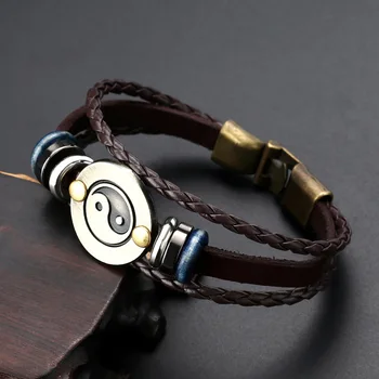 Alternative view of Franklin Cow Leather Cuff Wrap Bangles