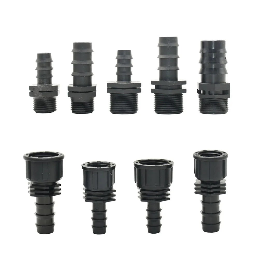 1/2 3/4 Female Male Thread To 1/2 3/4 1 Inch Garden Hose Barb Connector 16mm 20mm 25mm