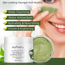 

Green Tea Tree Clay Mask Remove Against Face Acne Treatment Cream Mask Facial Cleansing Black Dots Blackheads Remover Skin Care