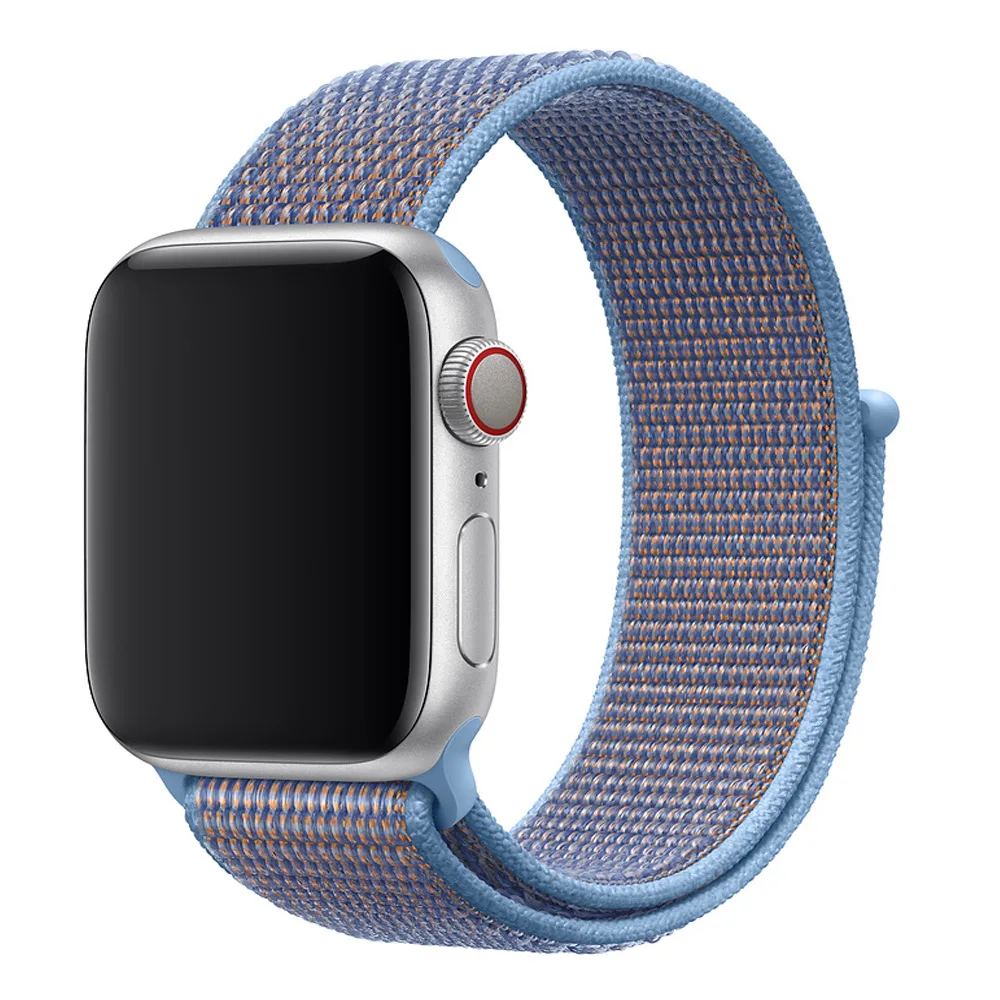 Ремешок для наручных часов Apple Watch 4 5 3/2/1 38 мм 42 мм 62new цветовый нейлоновый из мягкой дышащей ткани сменный ремешок петли для наручных часов iwatch серии 4 40 мм 44 мм - Band Color: 40WLS