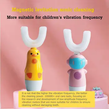 

U Type Soft Silicone Toothbrush for Kids Best Children 360 Degrees Automatic Electric Toothbrush Battery Gift for Children