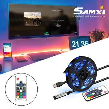 

RF 17Keys Remote Control 5V USB LED Strip 5050 RGB IP65 LED Light Strip 1M/2M/3M/4M/5M Flexible Waterproof TV Backlight