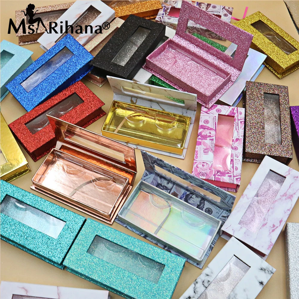 Wholesale Mink Eyelash Packaging Boxes Lash Case Fluffy Mink Lashes Supplies Dramatic Luxury