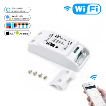 

DIY Wi-Fi Smart Light Switch Universal Breaker Timer Smart Life APP Wireless Remote Control Works with Alexa Google Home IFTTT