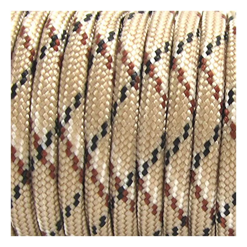 2 Pcs Parachute Cord with 7 Strands, 550 Lbs, 100 Ft.- Red+ White+ Blue Camo& Desert Camo