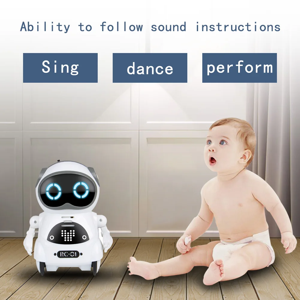 Мини-игрушка для мальчиков и девочек, пение, танцы, голосовое управление, интерактивный обмен, обучающая запись, карманный робот, распознавание речи