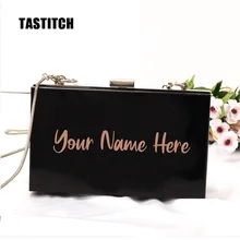 Персонализированная акриловая сумка с принтом имени, клатч, индивидуальный уникальный акриловый клатч, специальная Сумочка, ручная работа, индивидуальная именная сумка