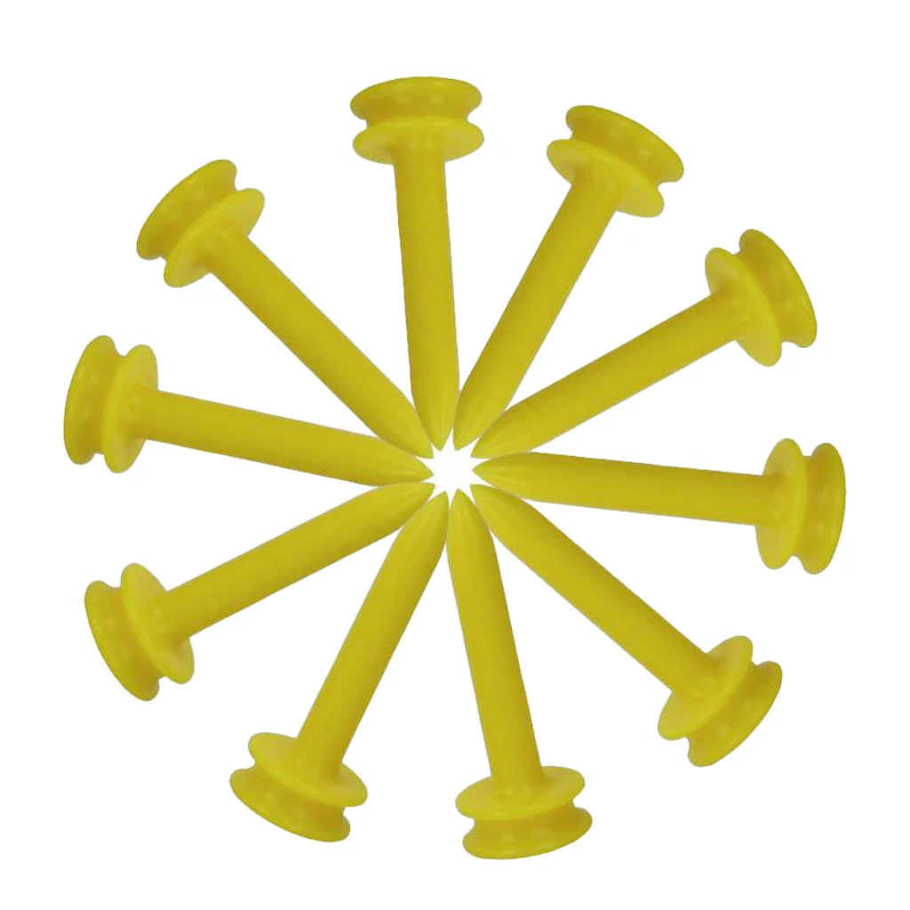 10 Pieces Multifunctional Plastic Golf Tees Castle Tee Divot Tools Ball Position Marker Golf Accessory for Golf Club 30mm Nail