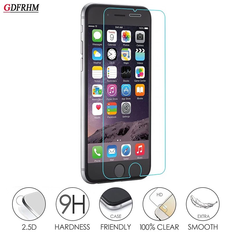 

1/2pcs 9H Tempered Glass For iPhone 8 7 6 6S Plus 5 5S SE Screen Protector For iPhone11 Pro Max X XR XS Max Protective Flim