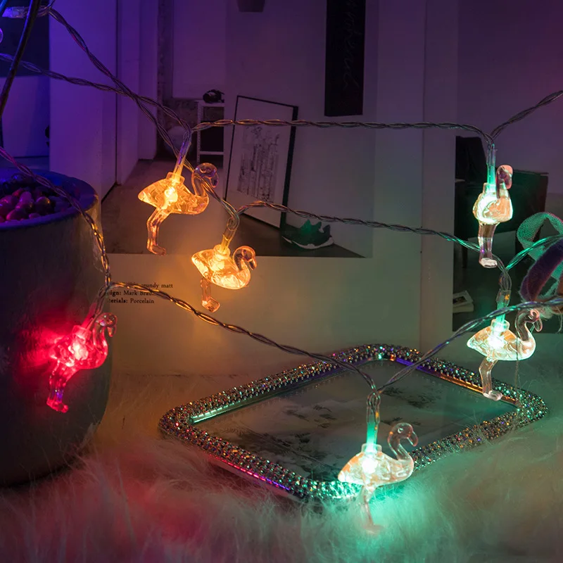 

Flamingo Colorful Lights Indoor Decoration String Lights Romantic Atmosphere Modeling Lamp LED String Lights