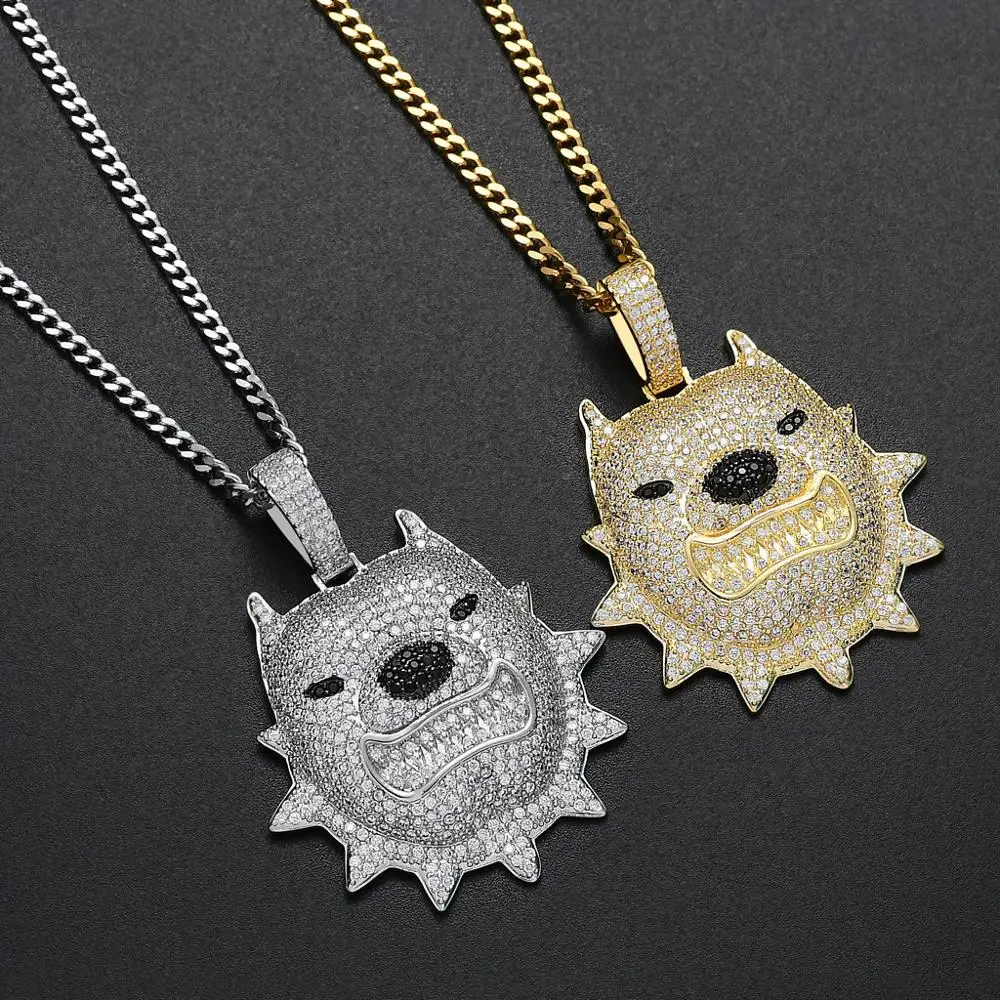 Fierce Dog Face Bully Dog Pendant 