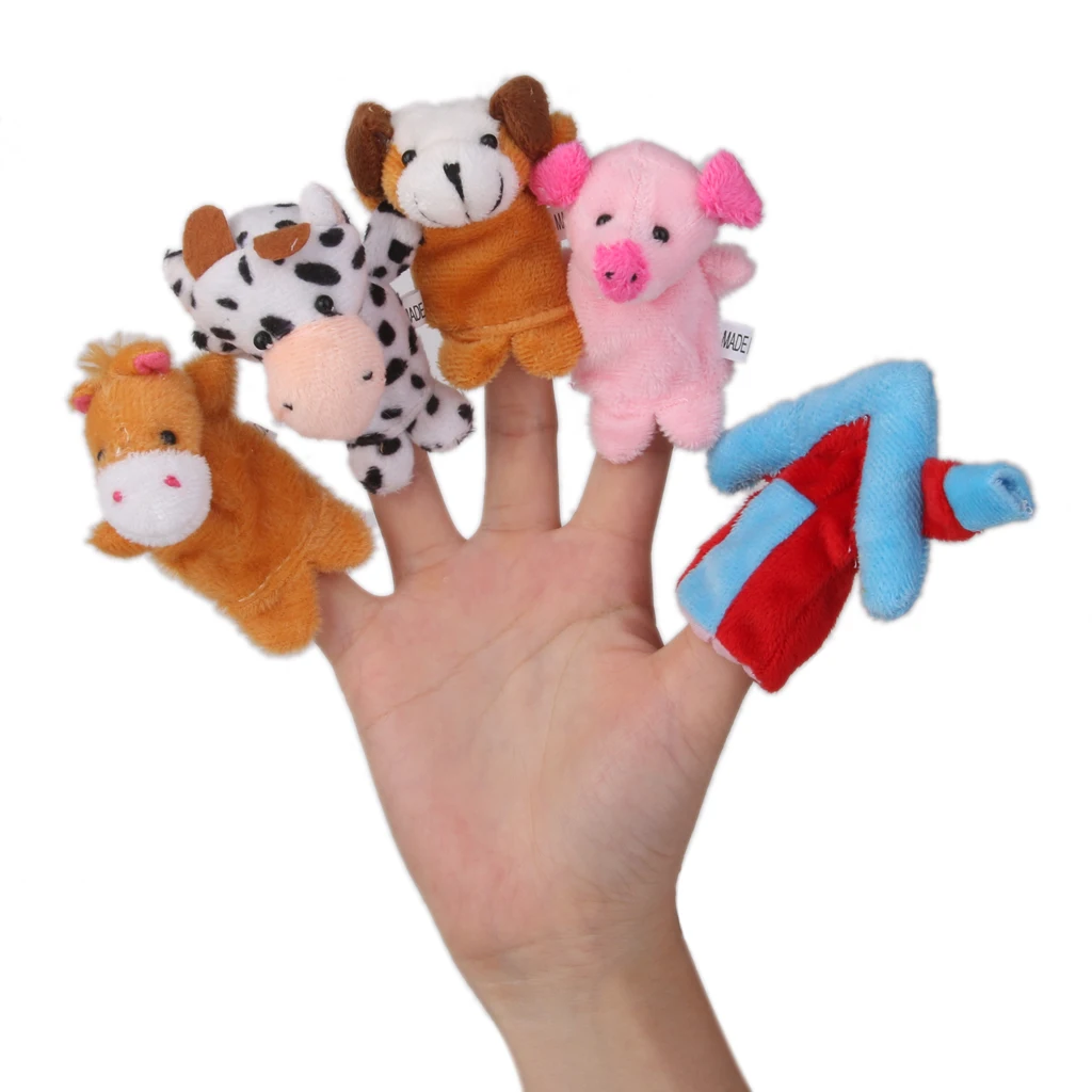 Baby Educational Plush Toys Finger Puppets Story Old MacDonald's Farm 10pcs