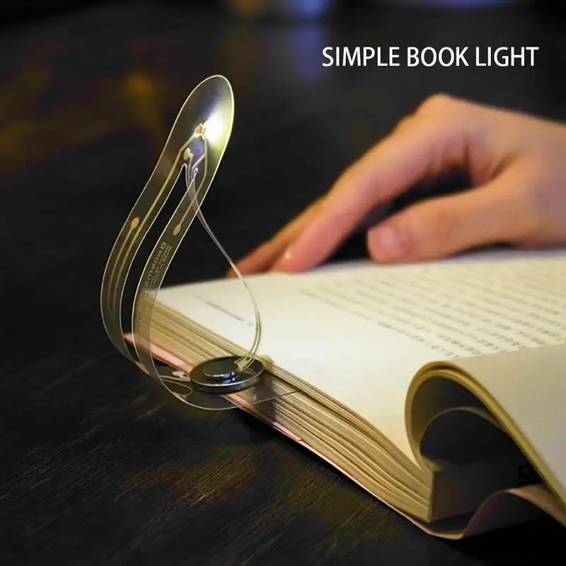 Мини портативный светодиодный свет книги, Buttom батарея Закладка Светодиодная лампа для чтения, ультра тонкий карманный светодиодный ночник, kitap okuma lambasi