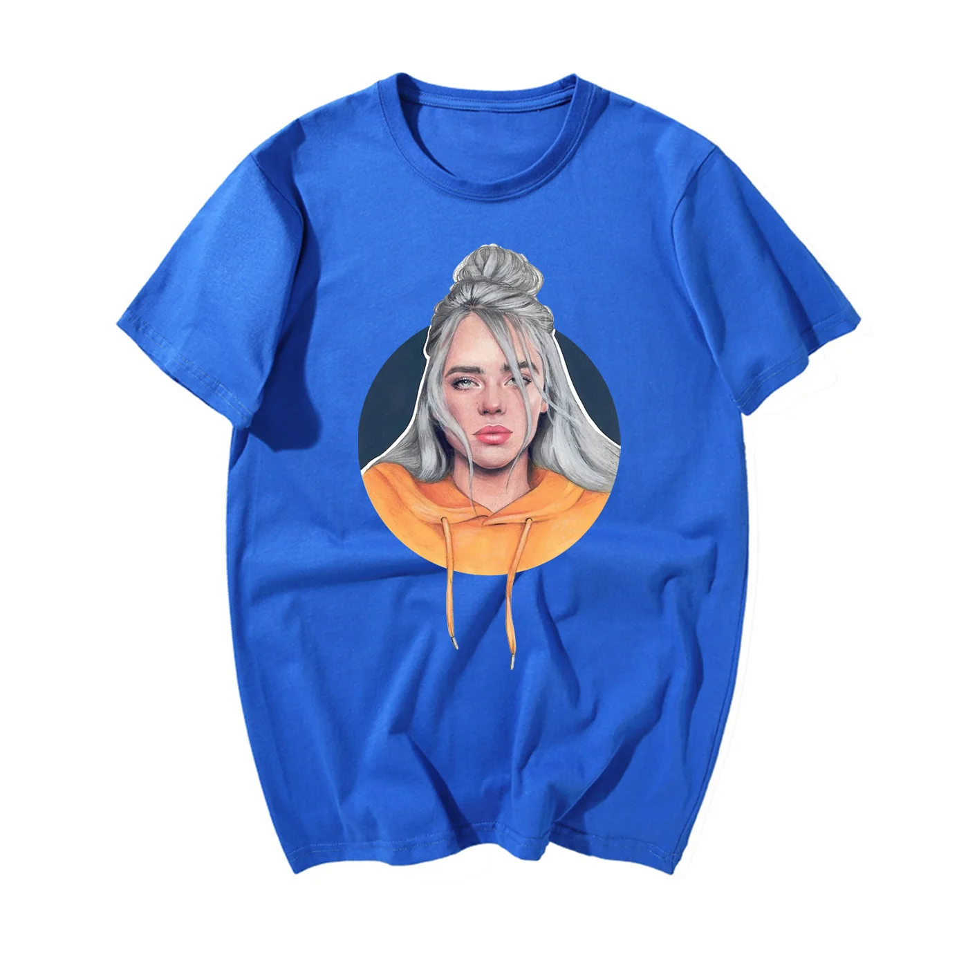 Лидер продаж, летние футболки с принтом Billie Eilish, модная черная футболка, брендовая футболка, мужские топы, хлопковая повседневная черная уличная одежда