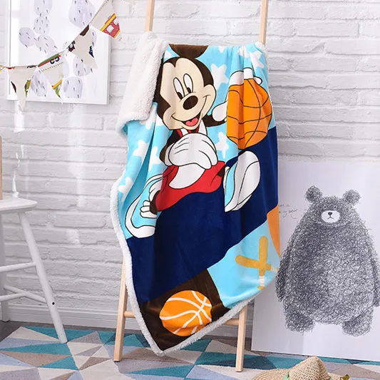 100x140 см disney Микки Маус осень и зима одеяло Новое Детское одеяло Минни мультфильм утолщенные Бархатные Одеяла