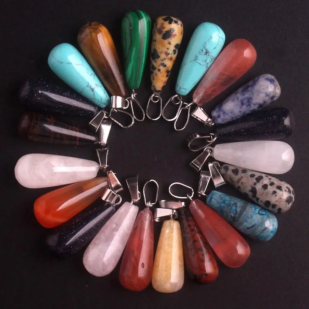 60 шт. опт, Reiki Druzy, Исцеляющие натуральные подвески с камнями, подвески, ювелирные изделия, бусины, подвески для ожерелья - Окраска металла: DYNE2138