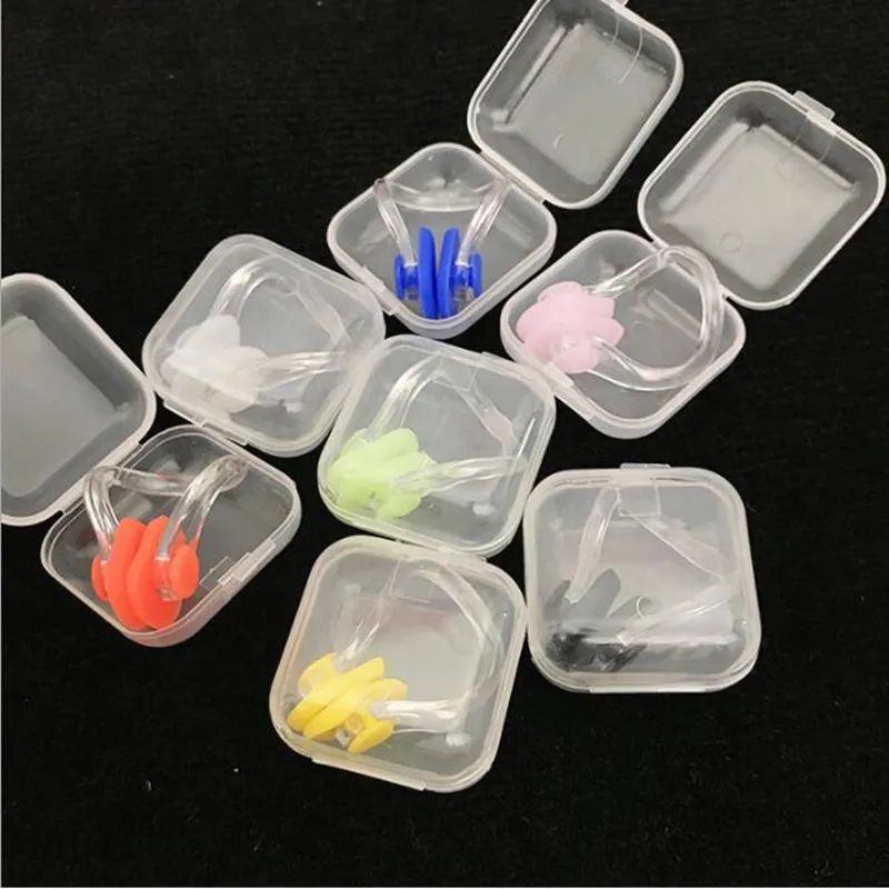 Women Men Swimming Nose Clip Case Waterproof Soft Silicone Swim Dive Bath Supplies 3