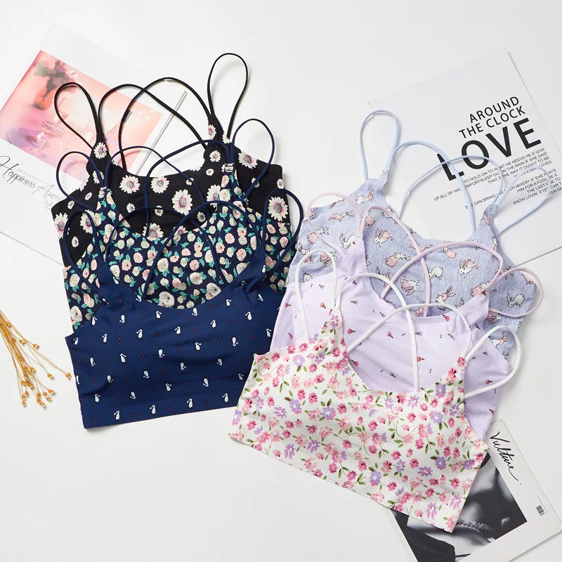 Women Bandeau Bra Tube Top Seamless Crop Push Up Bra Female Crop Top Sexy Lingerie Sport Thin Underwear Padded Cropped Cami