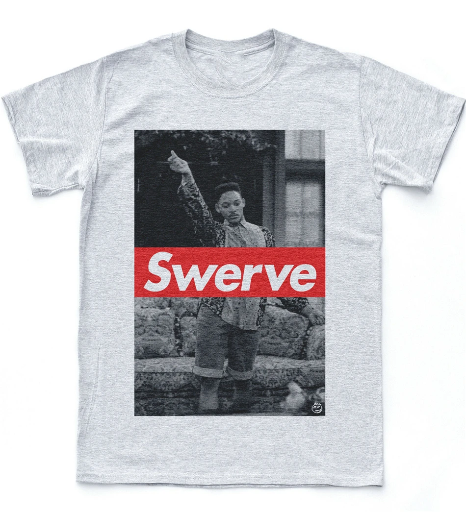 Swerve Swag Music Fresh Prince футболка 90's TV Will Smith Hipsta Hop Trill Sk8r Футболка модная Всесезонная |