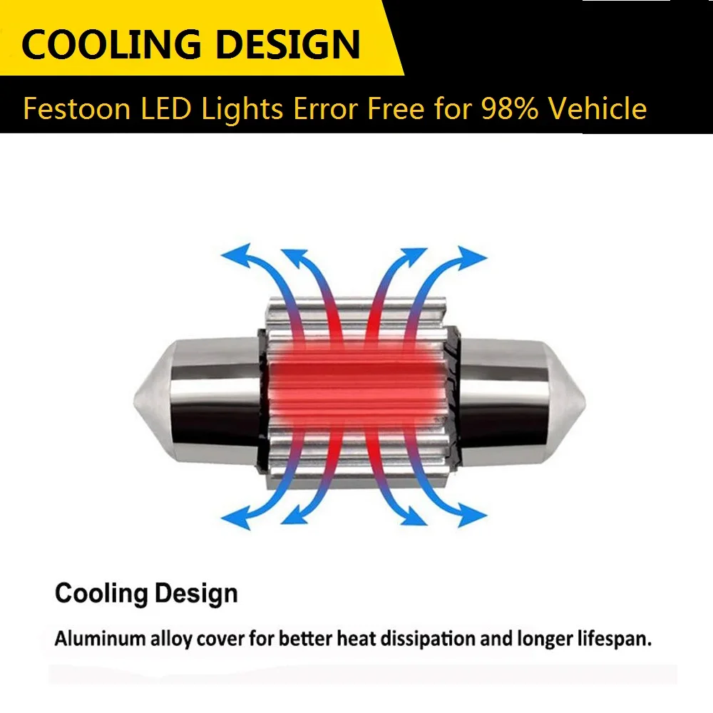 2x C5W светодиодный светильник CANBUS C10W светодиодный фонарь 36 мм 39 мм 41 мм 4014 SMD автомобильный светильник номерного знака для Skoda Octavia Superb