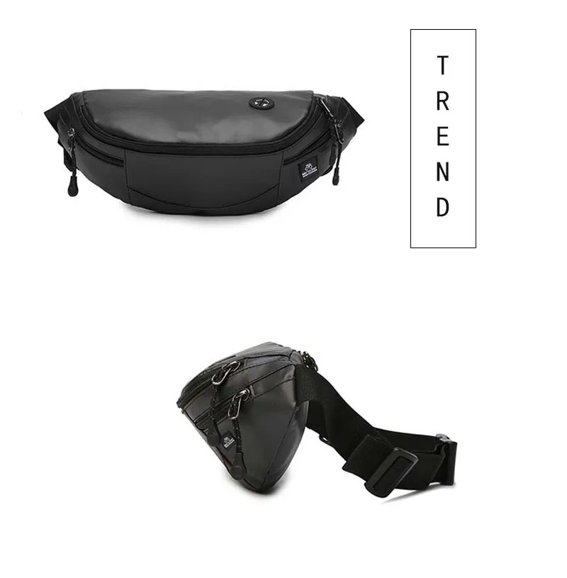 Новая поясная сумка, Мужская нагрудная сумка для мужчин, набедренная сумка, уличная черная поясная сумка, высокая емкость, водонепроницаемая сумка-банан, сумка через плечо, сумки для почек