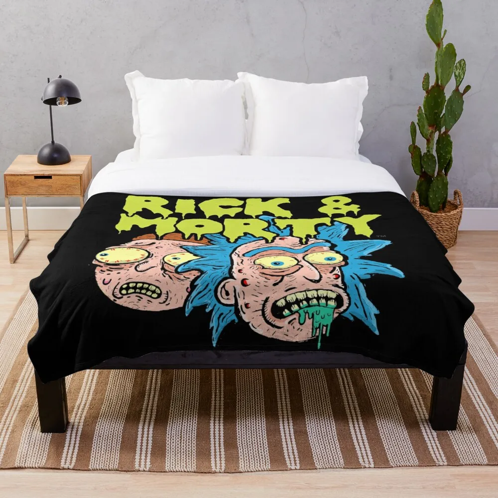 

Rick and Morty Forever 100 Years Throw Blanket Soft Sherpa Blanket Bed Sheet Single Knee Blanket Office Nap Blanket