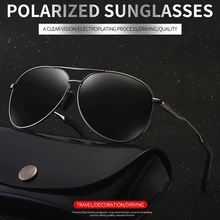 Классические поляризованные солнцезащитные очки с антибликовым покрытием для мужчин и женщин, солнцезащитные очки для вождения, мужские очки UV400, пилот водитель, винтажные очки