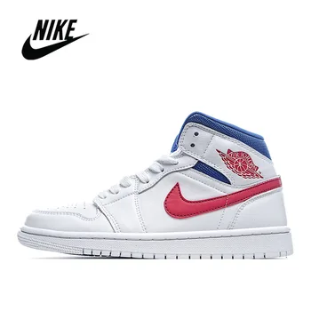 

Nike Air Jordan 1 Mid Men's Basketball Sneakers Unisex Women Breathable Air Jordan 1 Low Travis Scott BQ6472