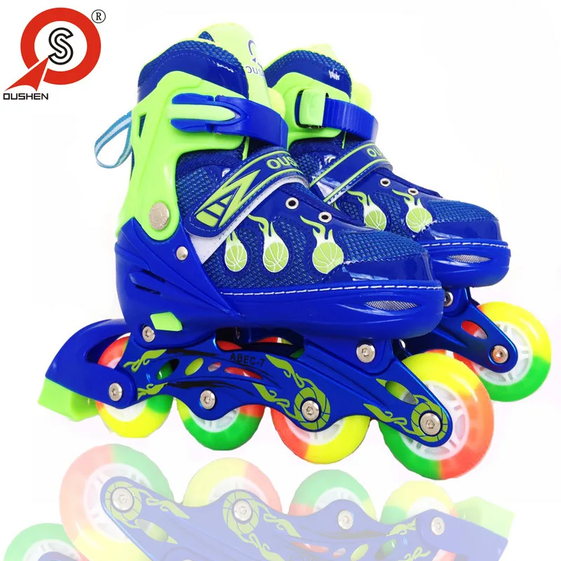 

Europe God New Style All Soft Car Line Adjustable CHILDREN'S Skates All Flash Set Aluminum Bracket Men's