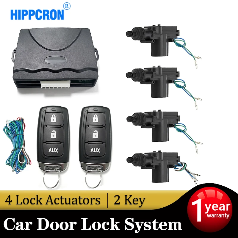 Car Lock Door Remote Control Keyless Entry System Locking Kit with 4 Actuator Universal 12V | Автомобили и мотоциклы