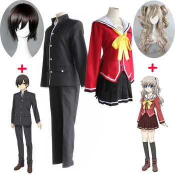 

Charlotte Angel Beats Cosplay Dress Otosaka Yuu Tomori Nao Costumes School Uniforms Black Halloween Christmas Party Sailor Suits
