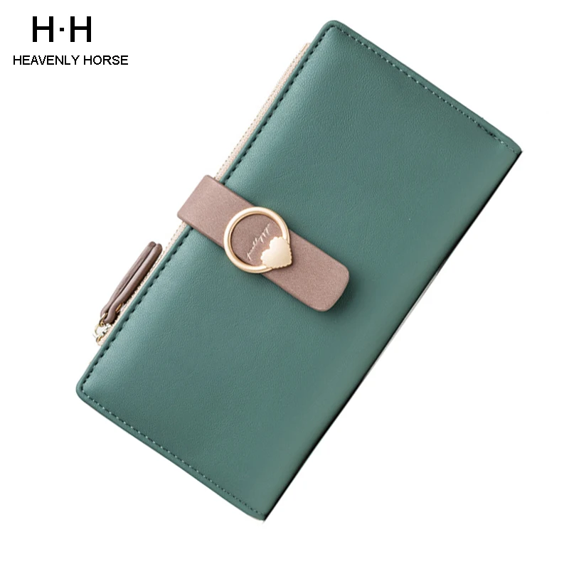 

New Fashion Simple Wallet Female Long Section Japanese and Korean Students Clutch Wallets Multi-function Draw Belt Buckle