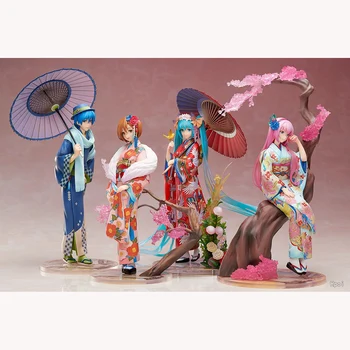 

Anime Hatsune Miku Kaito & meiko model figure 25cm action colleciton kimono version action collection toy for children gift