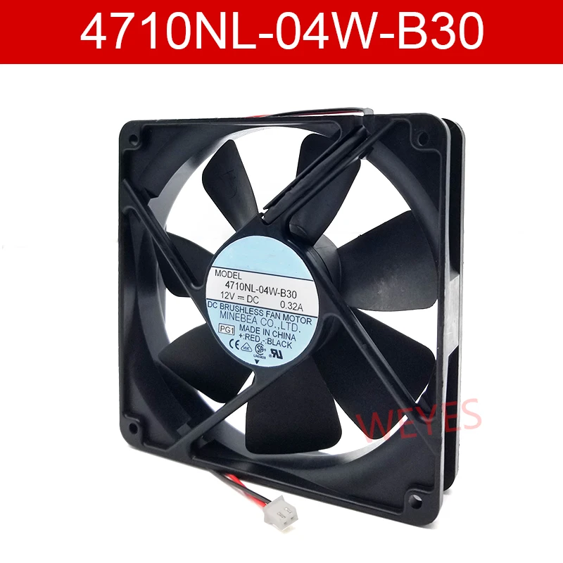 

Оригинальный Новый двухшариковый охлаждающий вентилятор для NMB 4710NL-04W-B30 12V 0.32A 12CM 12025