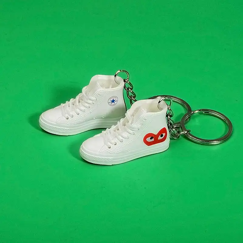 a pair w metal ring Дропшиппинг кроссовки обувь брелок Назад в будущее 3D мини-кроссовки Bred beanned Спортивная обувь Кроссовки брелки - Цвет: a pair w metal ring