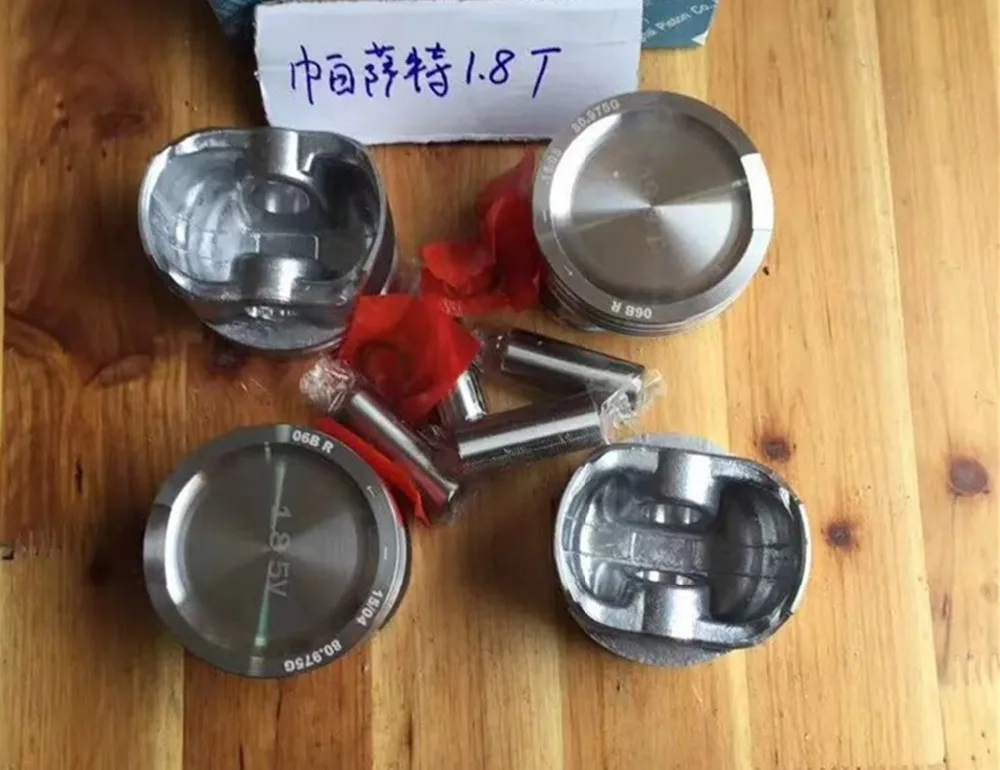Free DHL 4pcs Genuine OEM Piston &amp Ring Set For AUDI A3 A4 TT VW Beetle Golf GTI Jetta Passat 1.8T 06B107065 06B 107 065 |