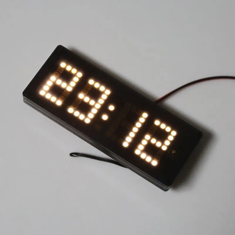 Автомобильный светодиодный точечный матричный дисплей напряжения температуры 4,0~ 25 в многофункциональный 3 в 1 термометр Вольтметр