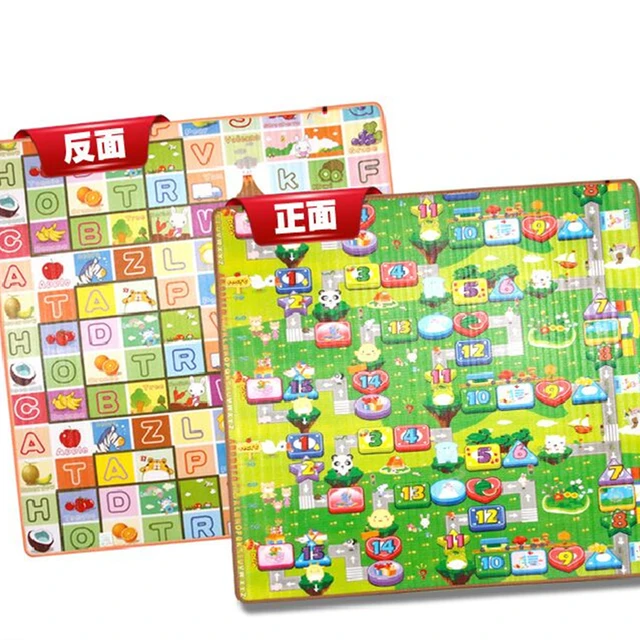 1cm XPE Environmentally Friendly Thick Baby Crawling Play Mat Folding Mat Carpet Play Mat for Children's Safety Mat Rug Playmat gray