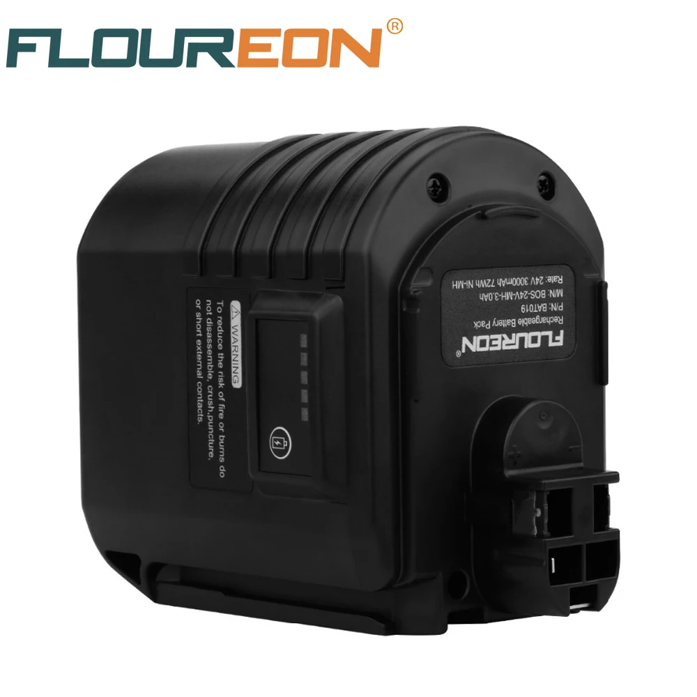 Floureon 24 в 3000 мАч Ni-MH аккумулятор для BOSCH 24 в Ni MH 3.0Ah GBH 24VFR GBH 24VFR GBH 24VRE GBH 24VR BAT019 BAT020 BAT021 Ni-MH