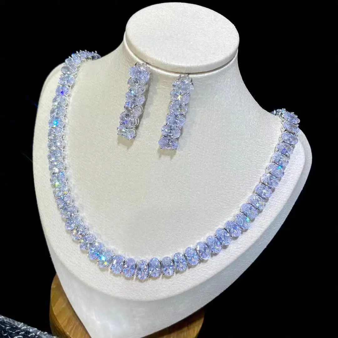 مجوهرات زفاف فاخرة تشيكوسلوفاكيا كريستال ، مناسبة للعشاء الزفاف ، هدية صديقة ،