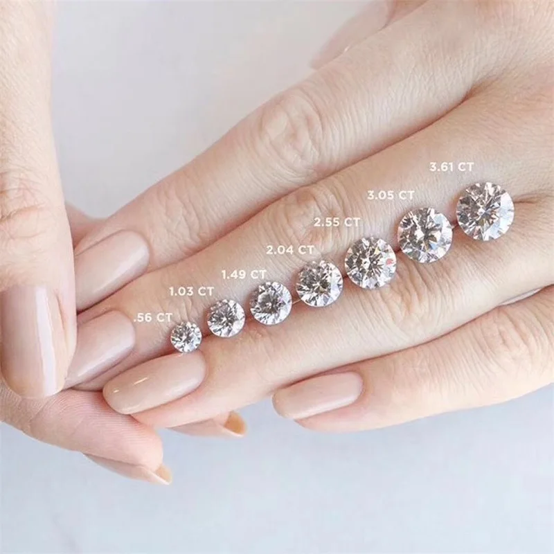 Moissanite скидка качественный цвет GH от 3 мм 0 1ct до 9 3ct включает сертификат VVS Round