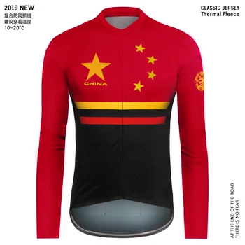 

Men pro team cycling clothing winter cycling jersey thermal fleece long sleeve mountain bike jersey bicycle clothing