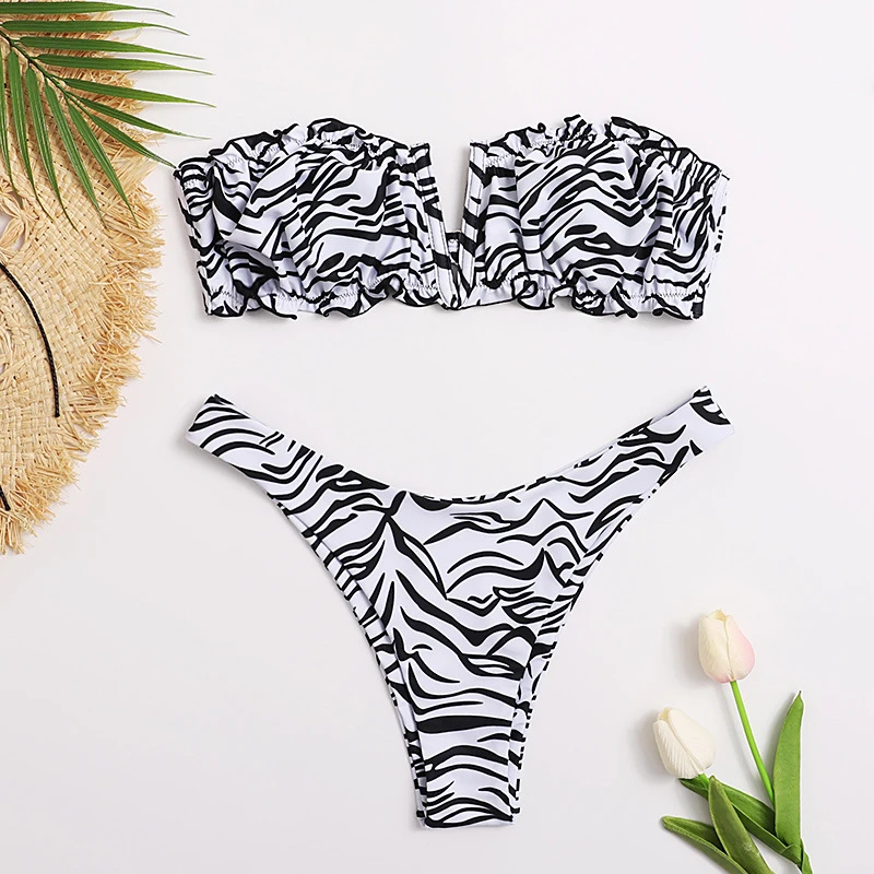 leopard print bathers