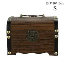  Large Wooden Piggy Bank Safe Money Box Savings With Lock Wood Carving Handmade Legendary Treasure Chest Organizer Brown 