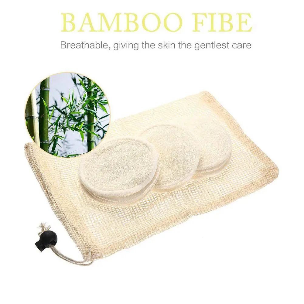 12 шт. моющиеся круглый Форма 2 Слои лица с очищающим средством для макияжа средство для снятия косметики колодки мягкой Эко-дружественных Портативный моющиеся простота